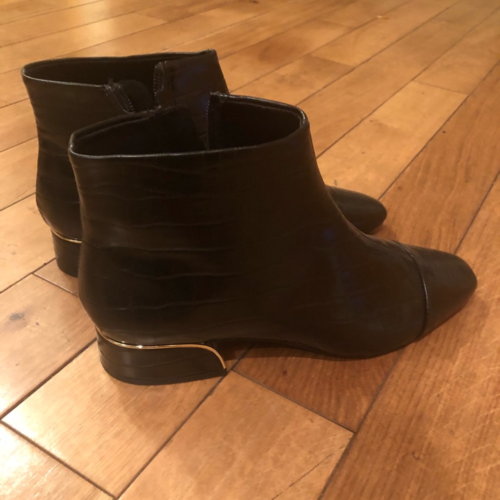 MANGO Black Textured Booties